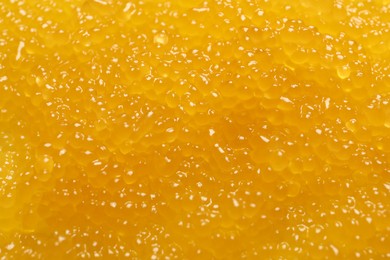 Photo of Fresh pike caviar as background, closeup view