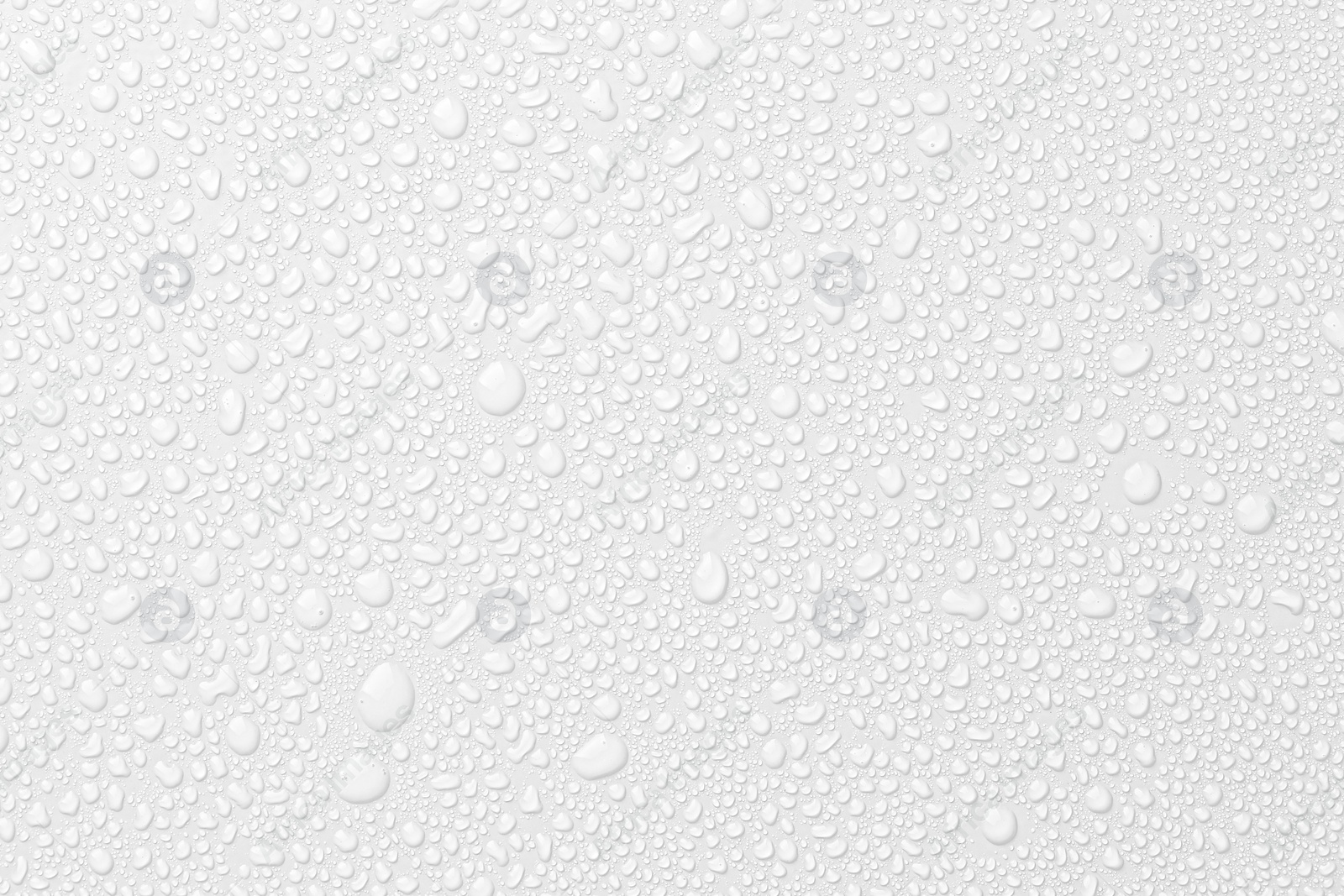 Image of White surface with many water drops, closeup