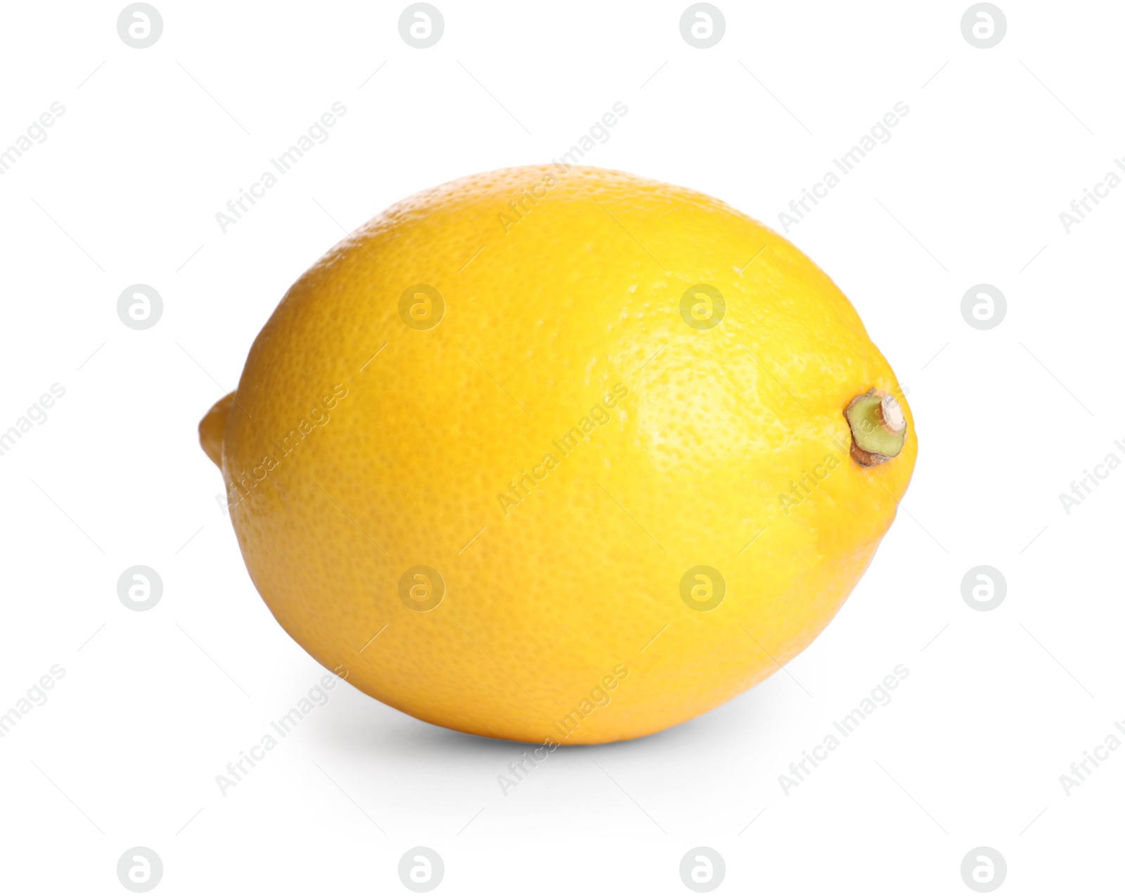 Photo of Delicious ripe lemon isolated on white. Exotic fruit