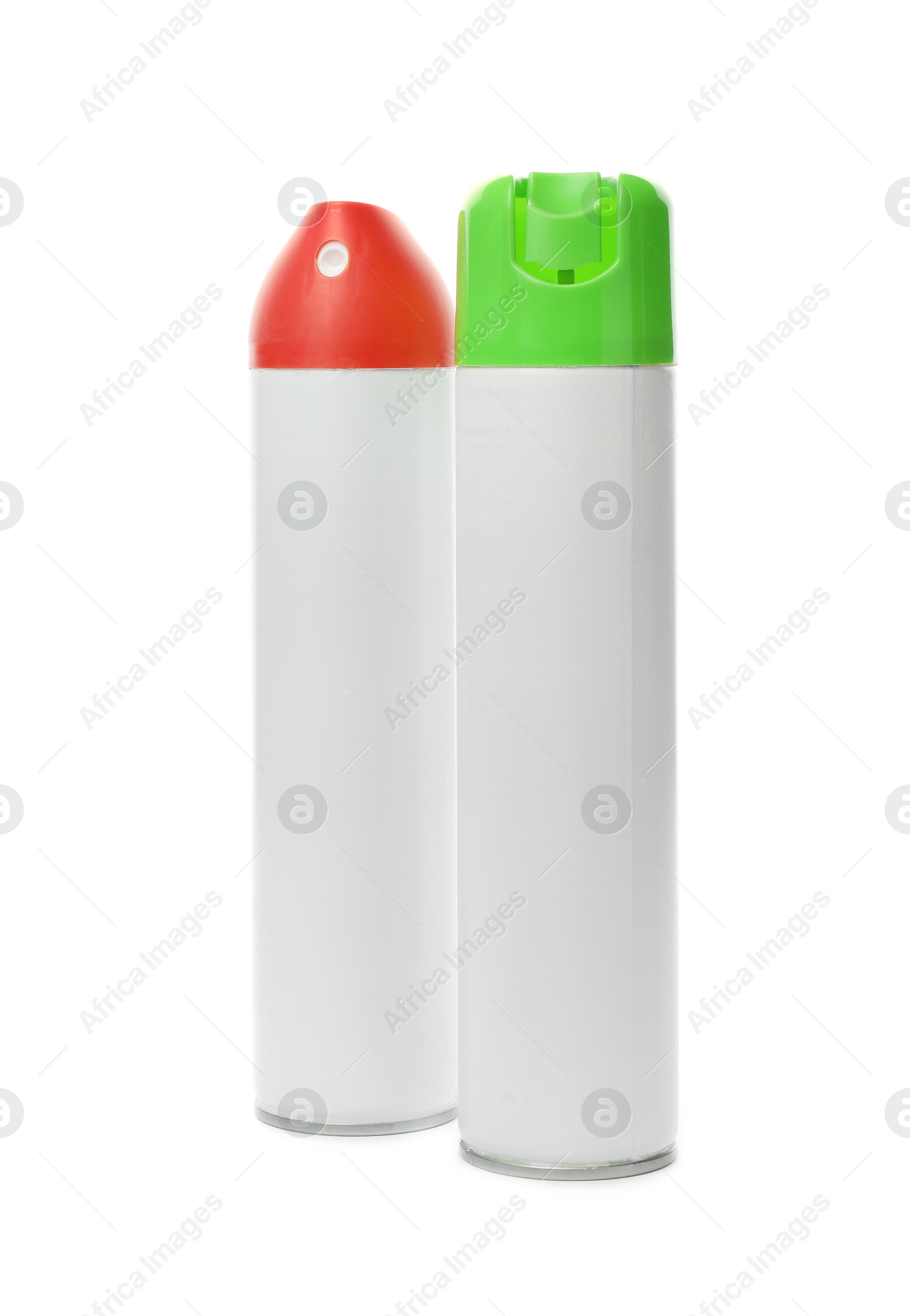 Photo of Spray air fresheners on white background