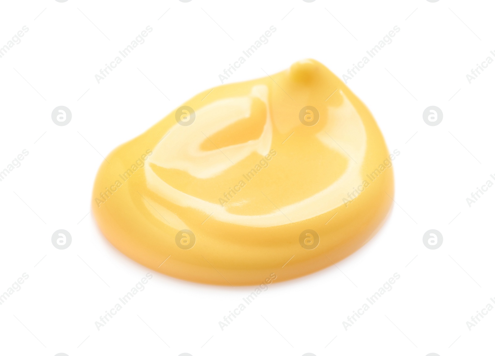 Photo of Fresh delicious melted cheese isolated on white