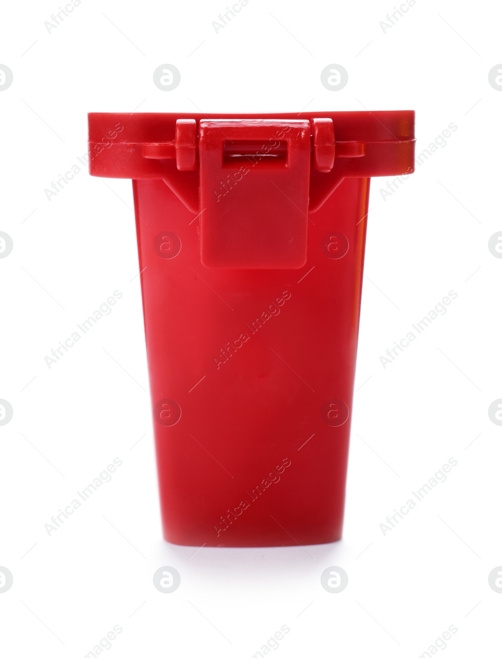 Photo of Trash bin isolated on white. Waste recycling concept