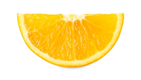 Citrus fruit. Slice of fresh orange isolated on white