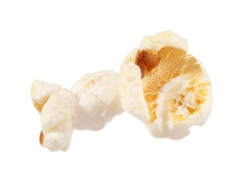Photo of Kernel of tasty fresh popcorn isolated on white