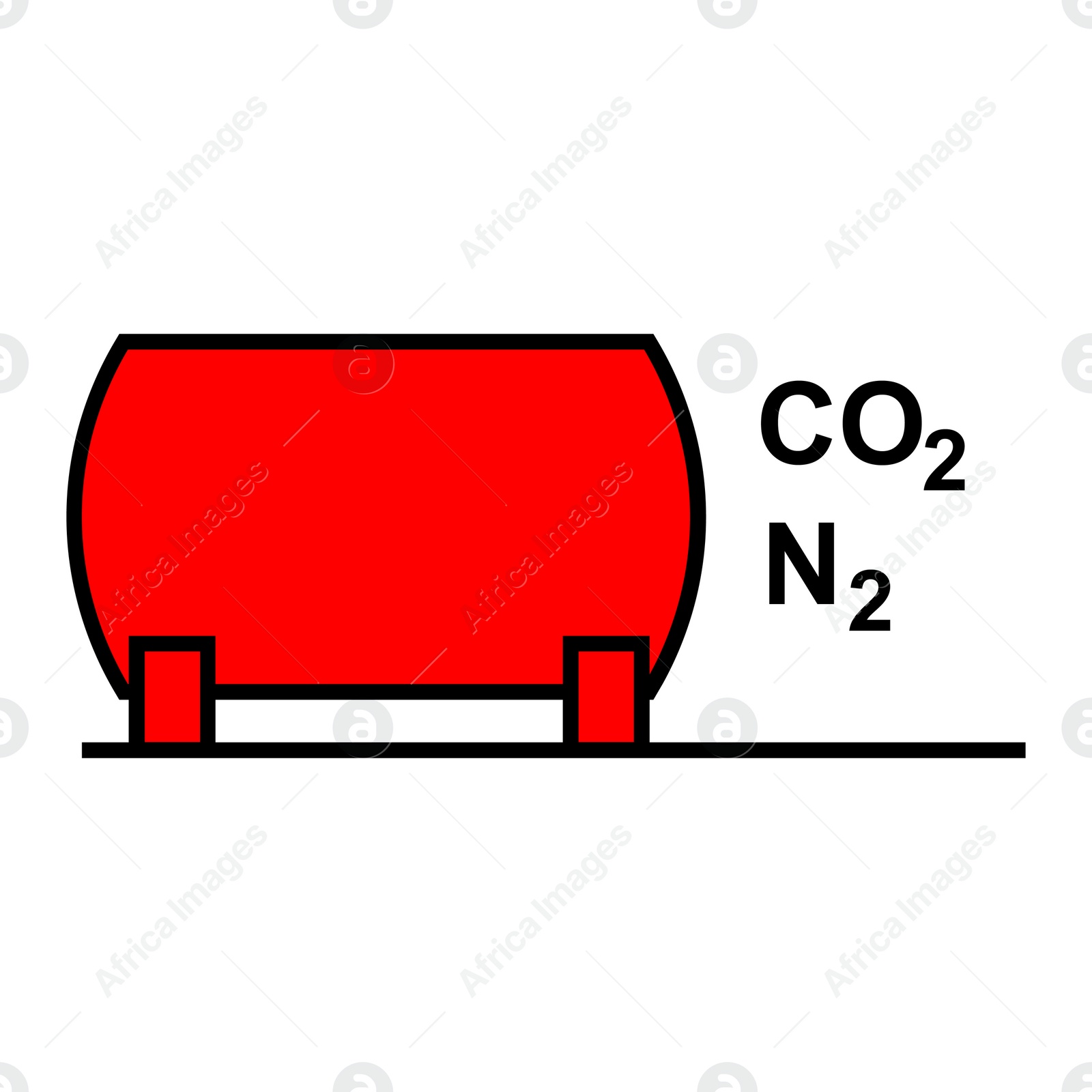 Image of International Maritime Organization (IMO) sign, illustration. CO2/nitrogen bulk installation