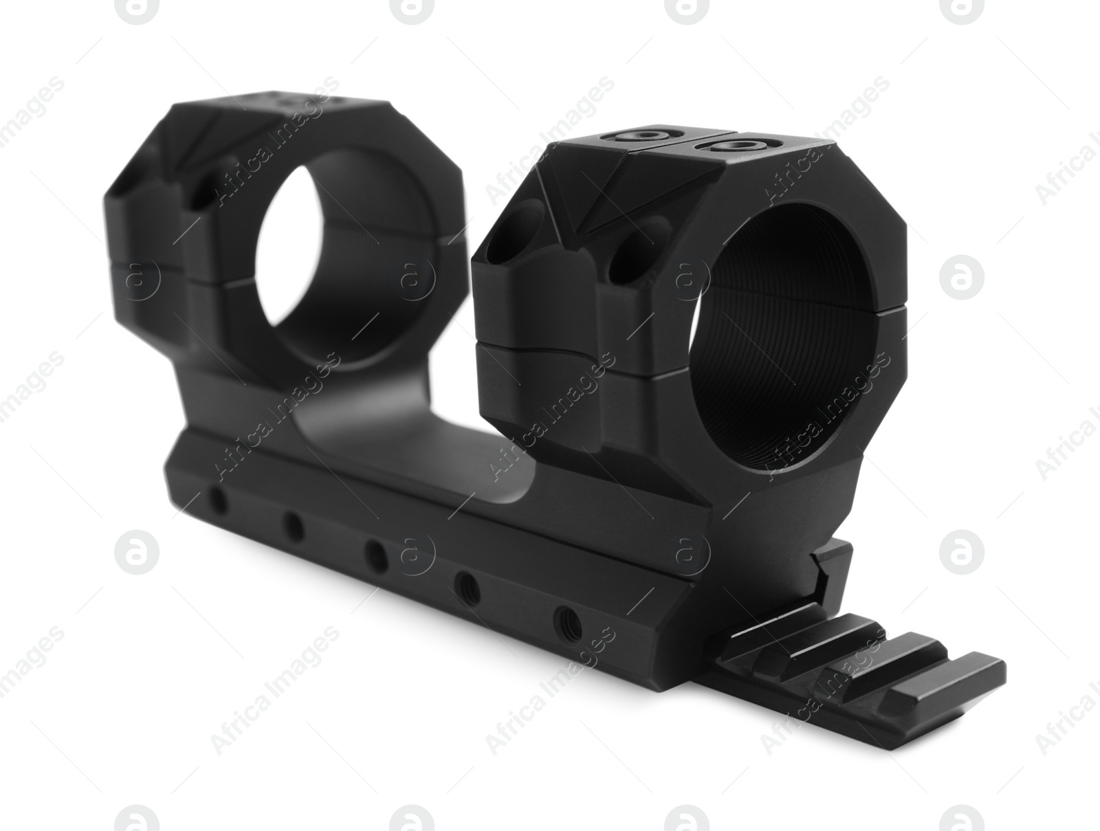 Photo of Quick disconnect sniper cantilever scope mount isolated on white