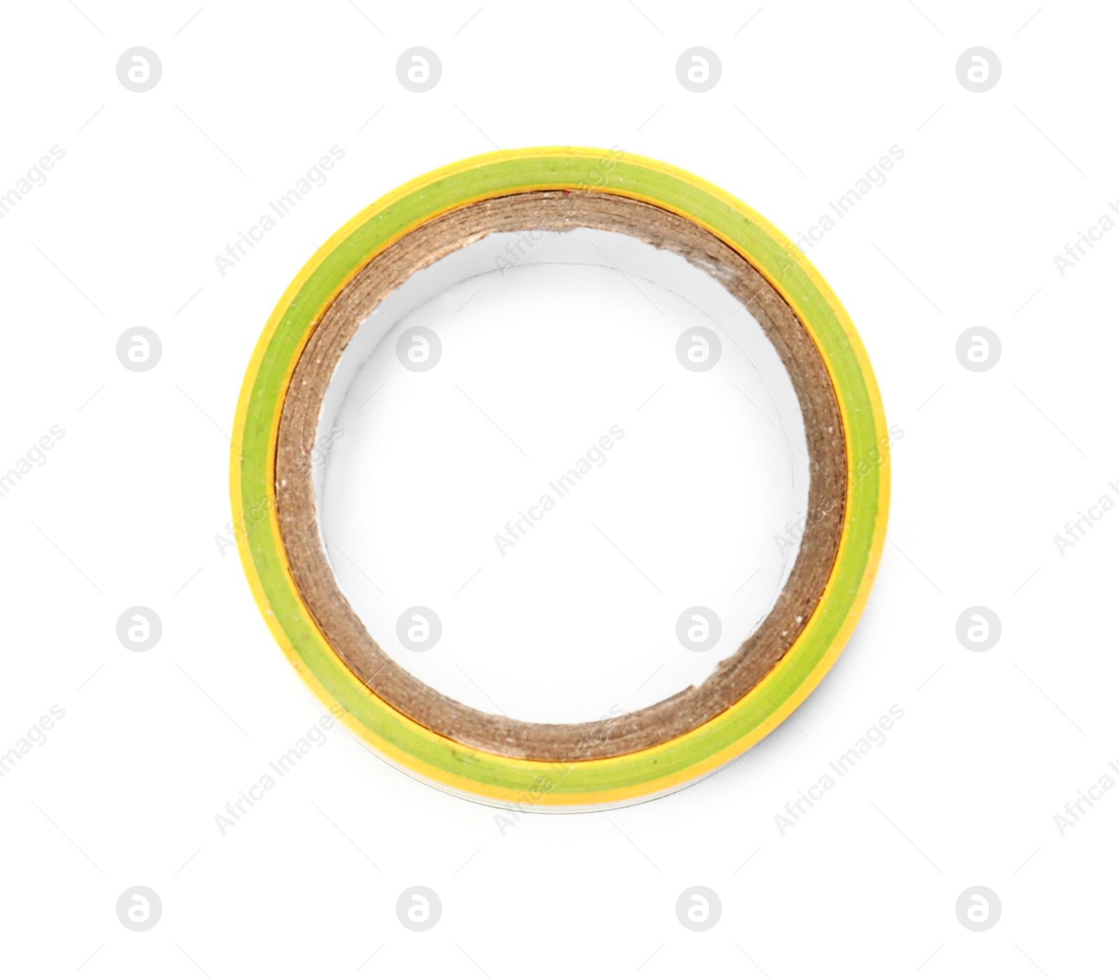 Photo of Electrician's tape on white background, top view