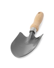 Photo of One trowel isolated on white. Gardening tool