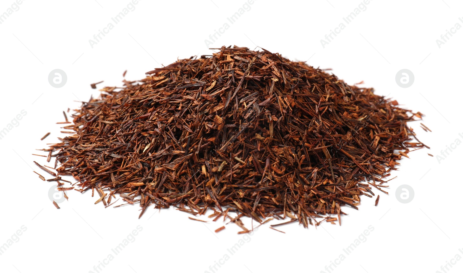 Photo of Heap of rooibos tea isolated on white