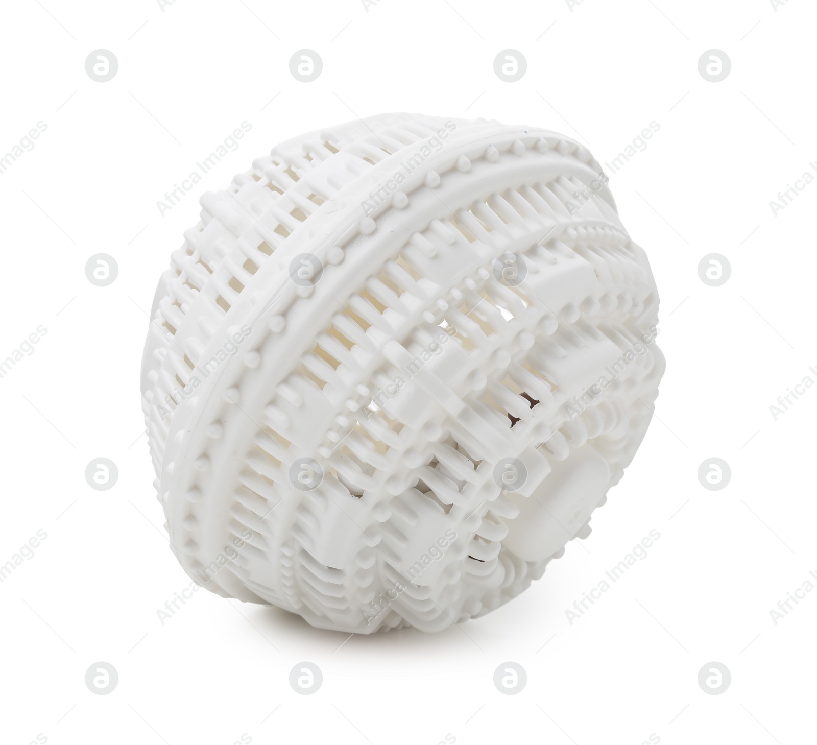 Photo of Dryer ball for washing machine isolated on white. Laundry detergent substitute