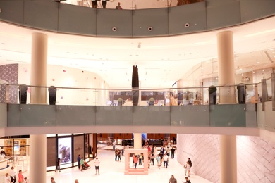 Photo of DUBAI, UNITED ARAB EMIRATES - NOVEMBER 04, 2018: Interior of luxury shopping mall