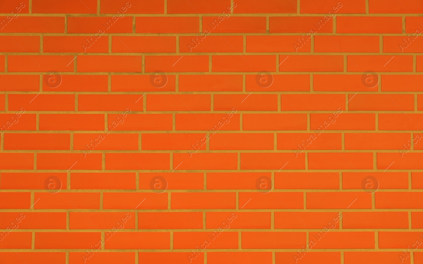 Image of Texture of orange red color brick wall as background