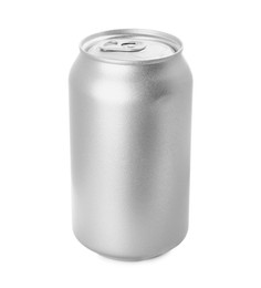 Can of energy drink isolated on white. Mockup for design