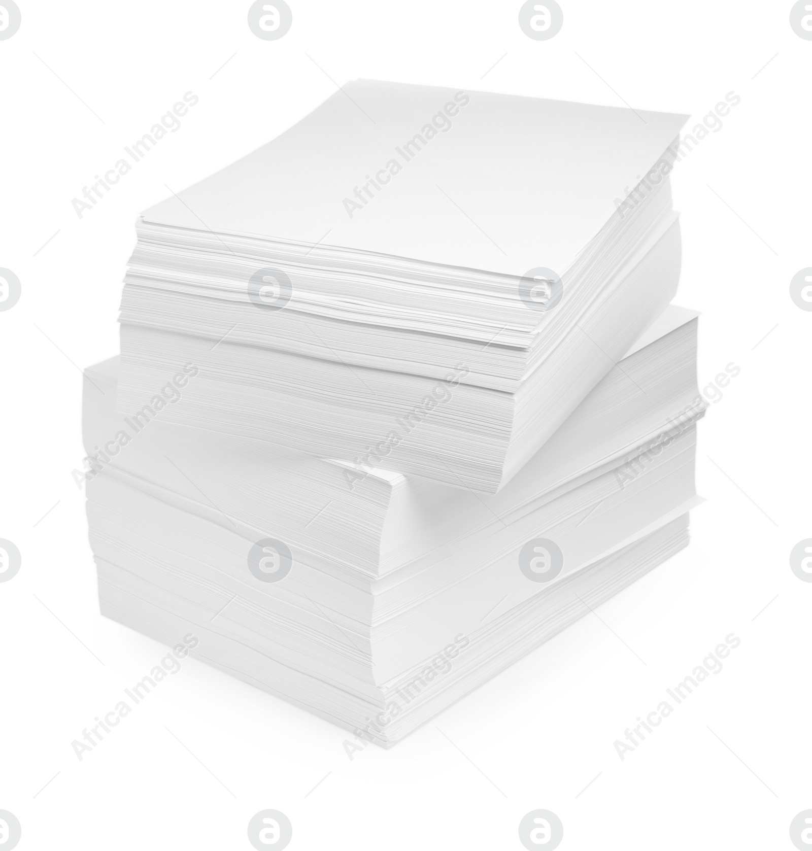 Photo of Stack of paper sheets isolated on white