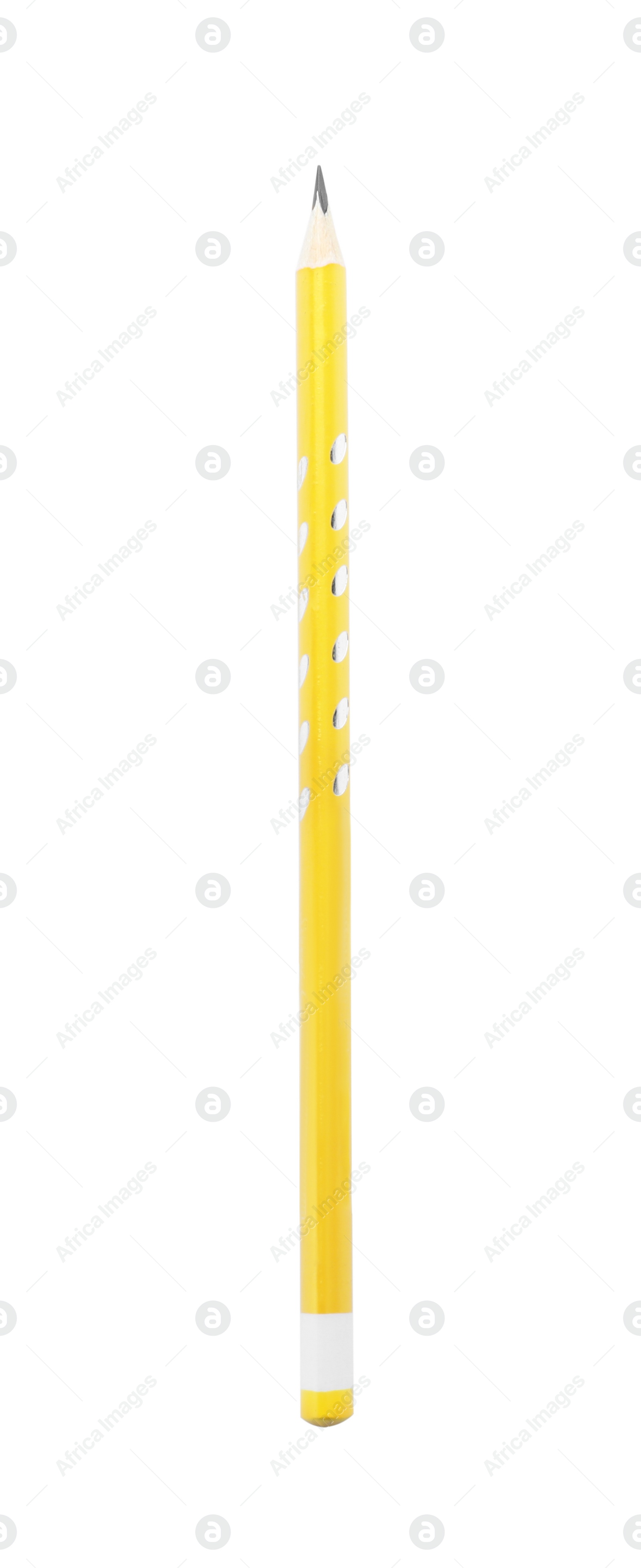 Photo of New pencil isolated on white. School stationery