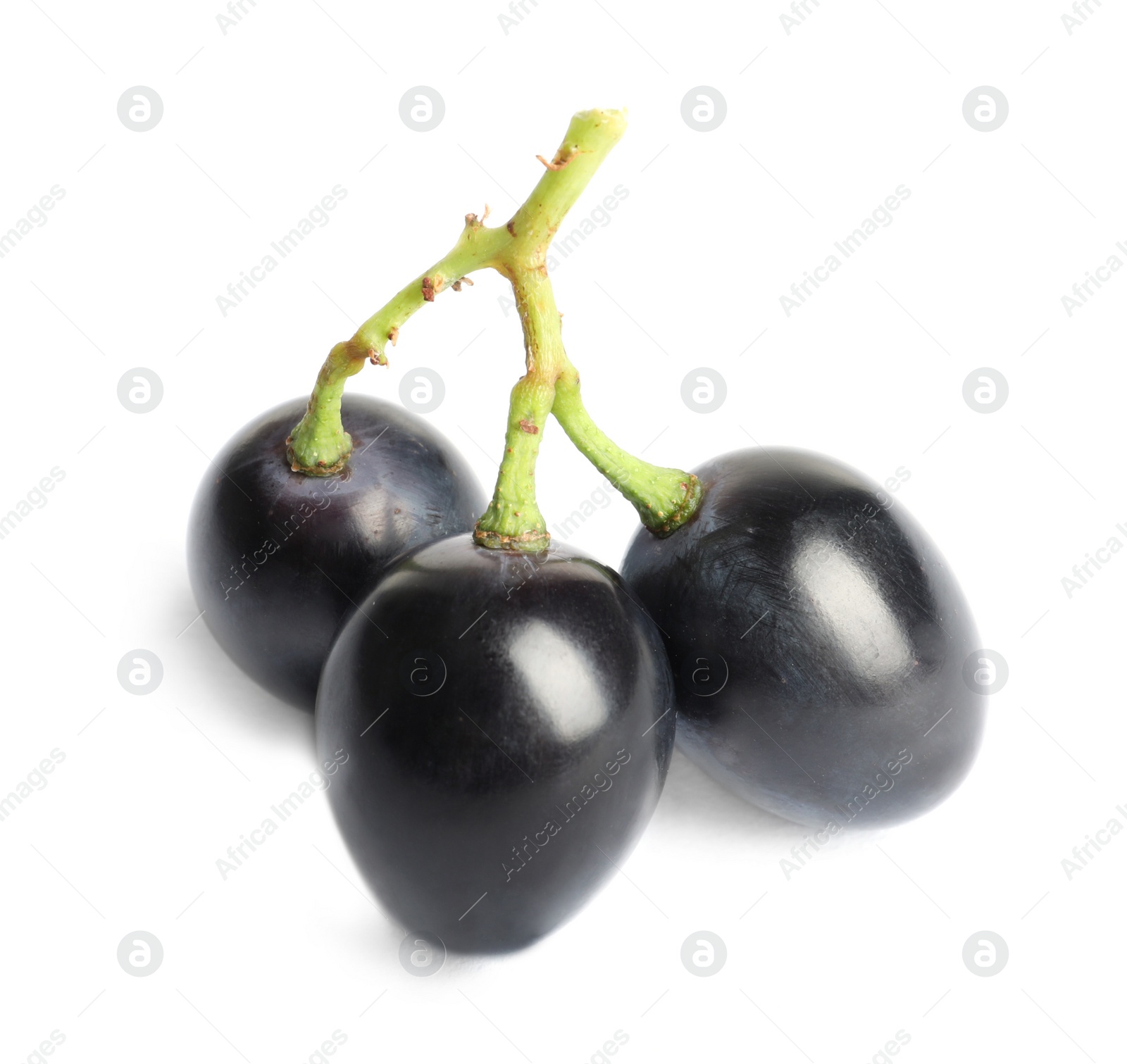 Photo of Fresh ripe juicy grapes isolated on white