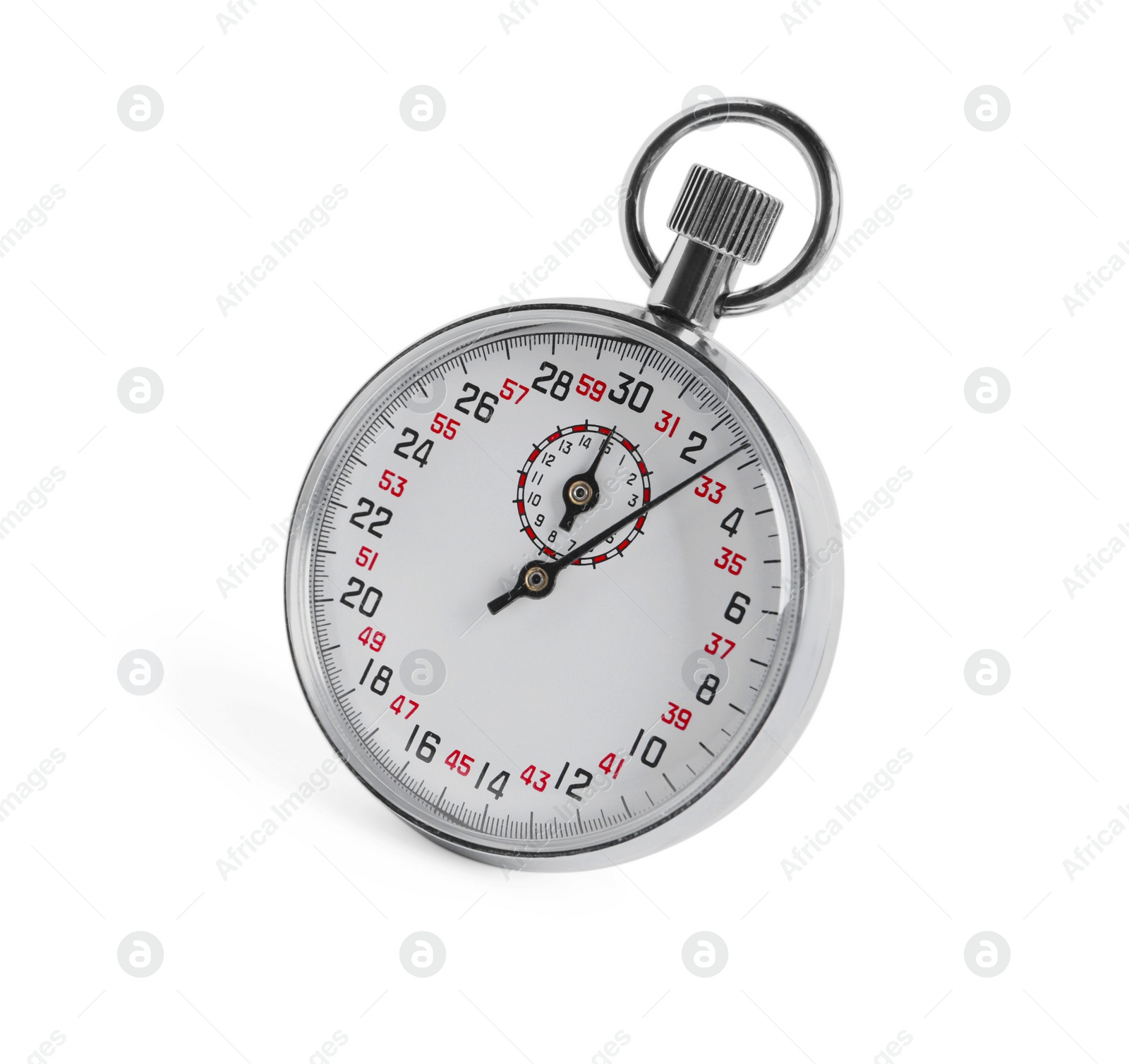 Photo of Vintage timer isolated on white. Measuring tool