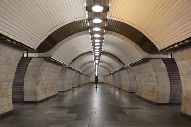 Photo of Central hall of subway station. Public transport