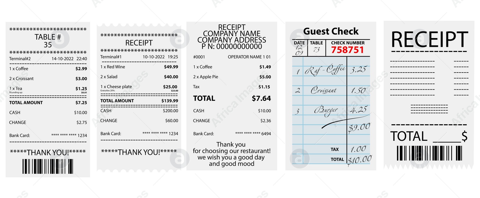 Illustration of  paper checks on white background, collage. Banner design