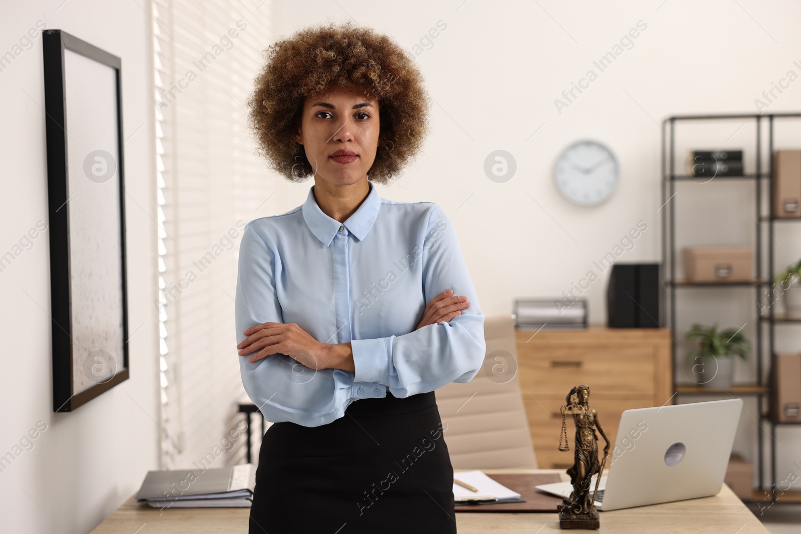 Photo of Portrait of beautiful female notary in office