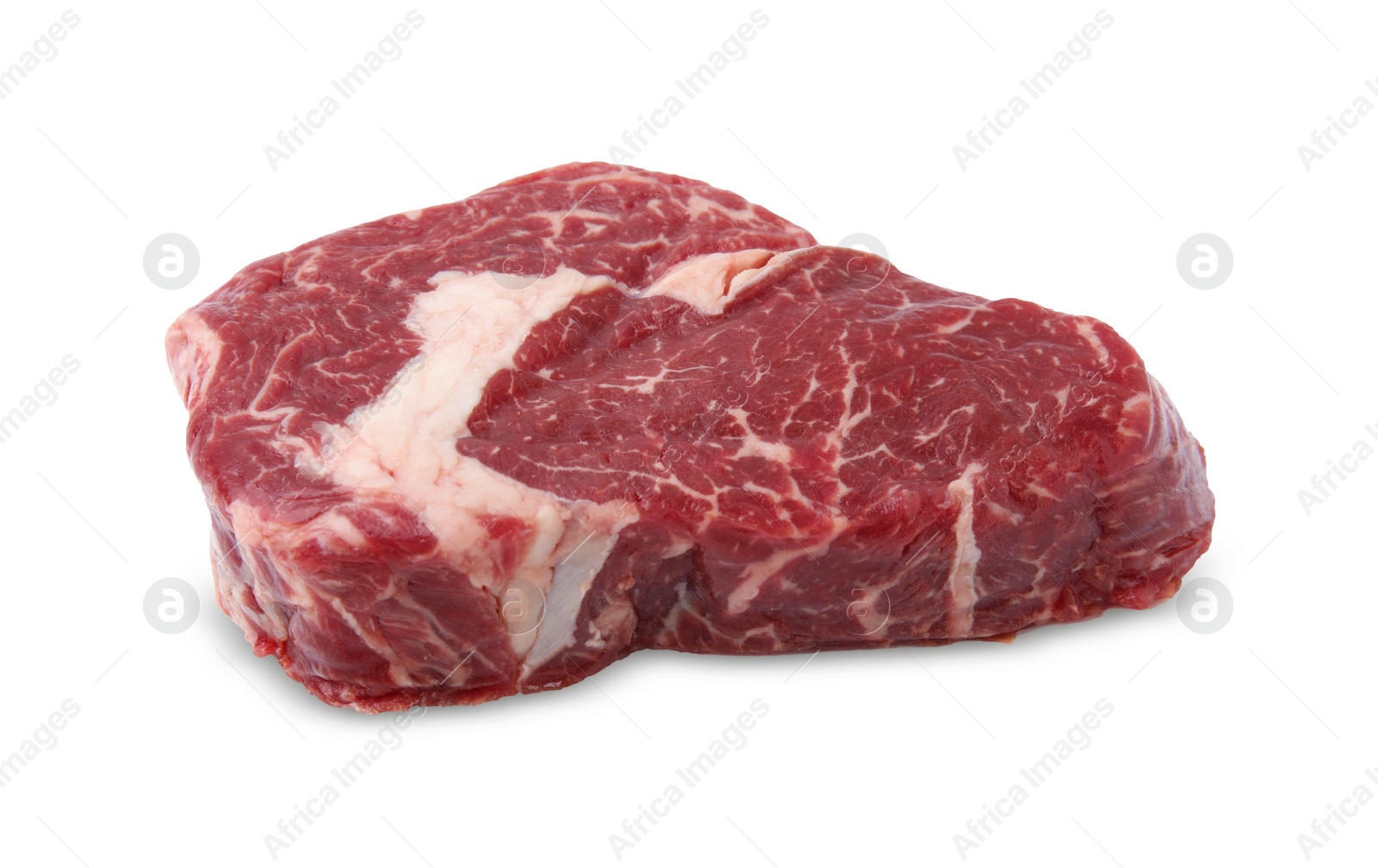 Photo of Piece of fresh beef meat isolated on white