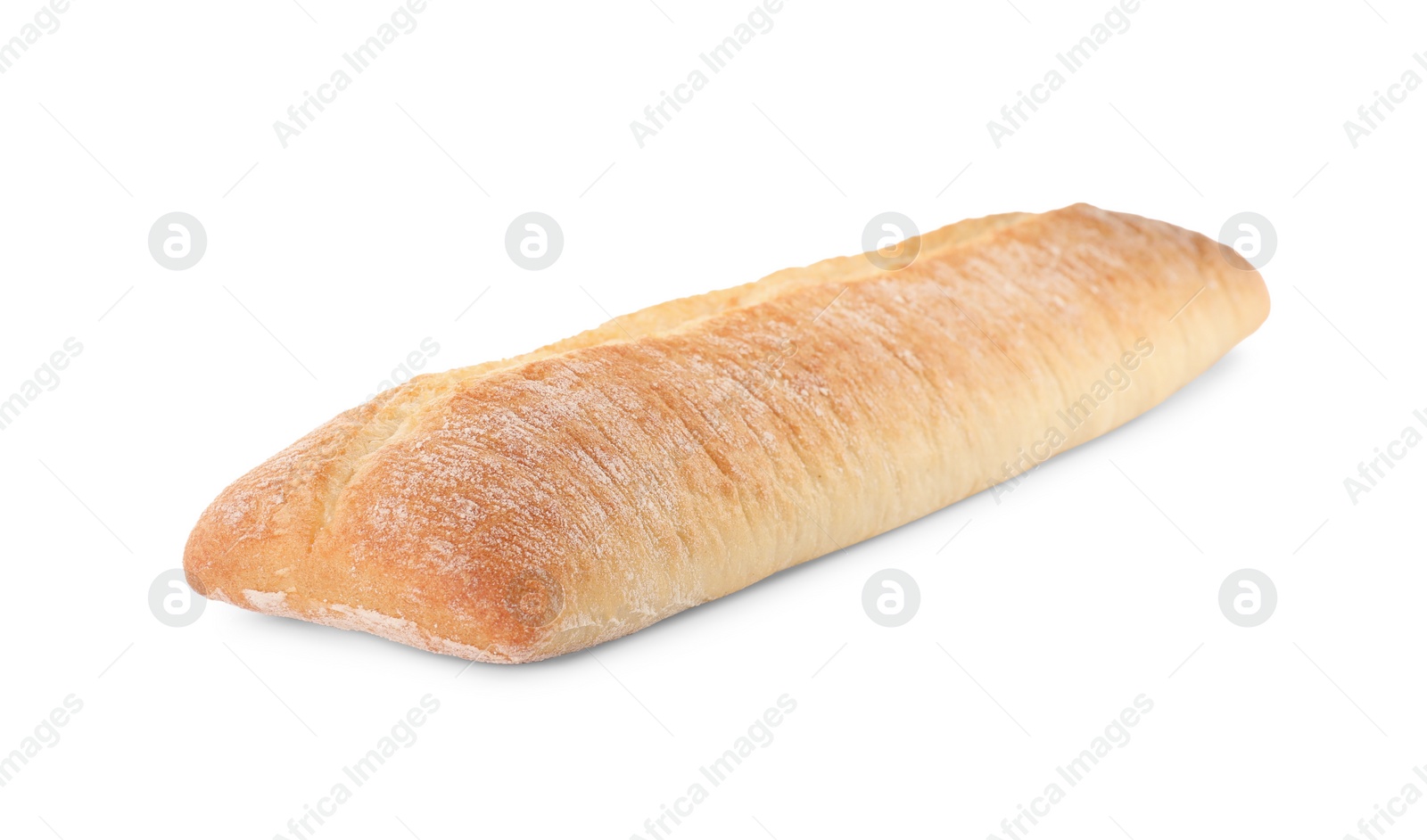 Photo of Tasty baguette isolated on white. Fresh bread