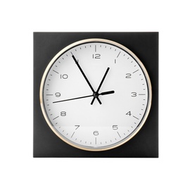 Big clock on white background. Time change concept