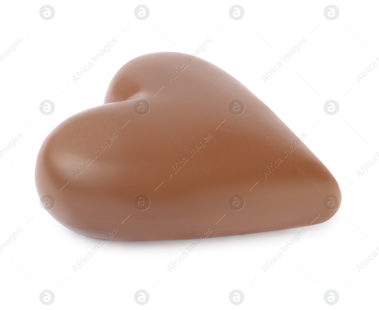 Photo of Beautiful heart shaped chocolate candy isolated on white