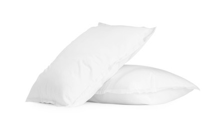 Photo of Two new soft pillows isolated on white