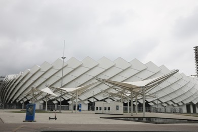BATUMI, GEORGIA - JUNE 06, 2022: View of modern Stadium