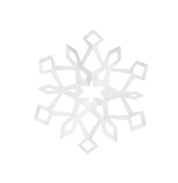 Beautiful snowflake made of paper isolated on white