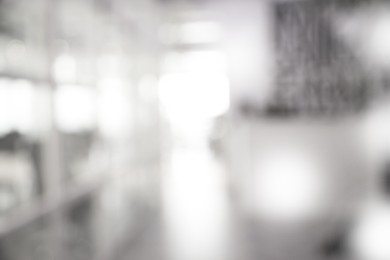 Image of Office interior. Blurred view of comfortable workspace