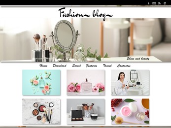 Homepage design of fashion blog web site