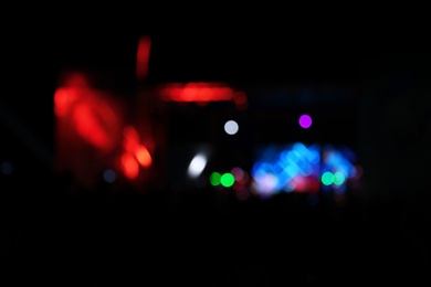 Blurred view of open air festival