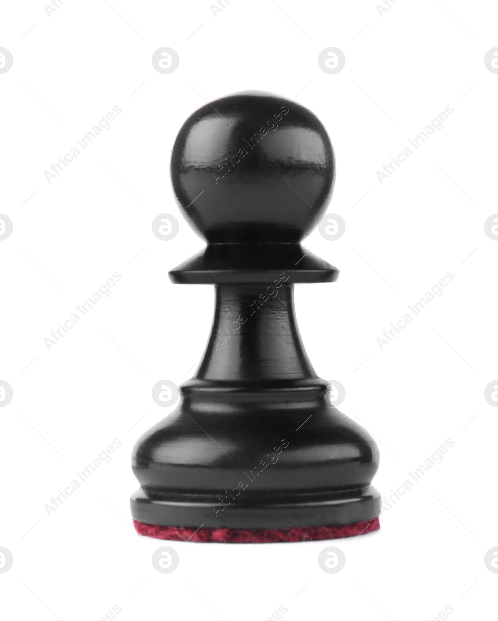 Photo of Wooden Pawn chess piece on white background