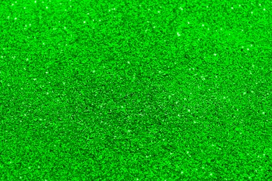 Image of St. Patrick day. Green glitter as background