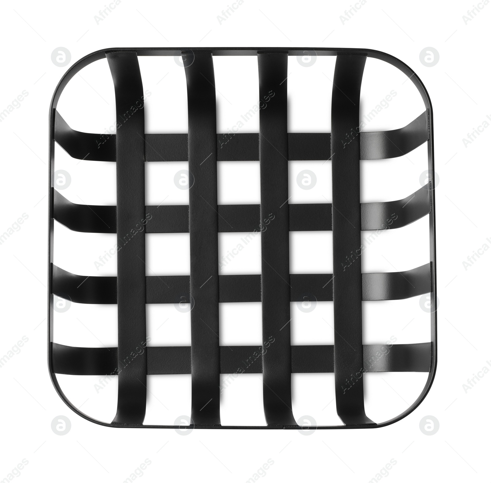 Photo of Black stylish organizer on white background, top view