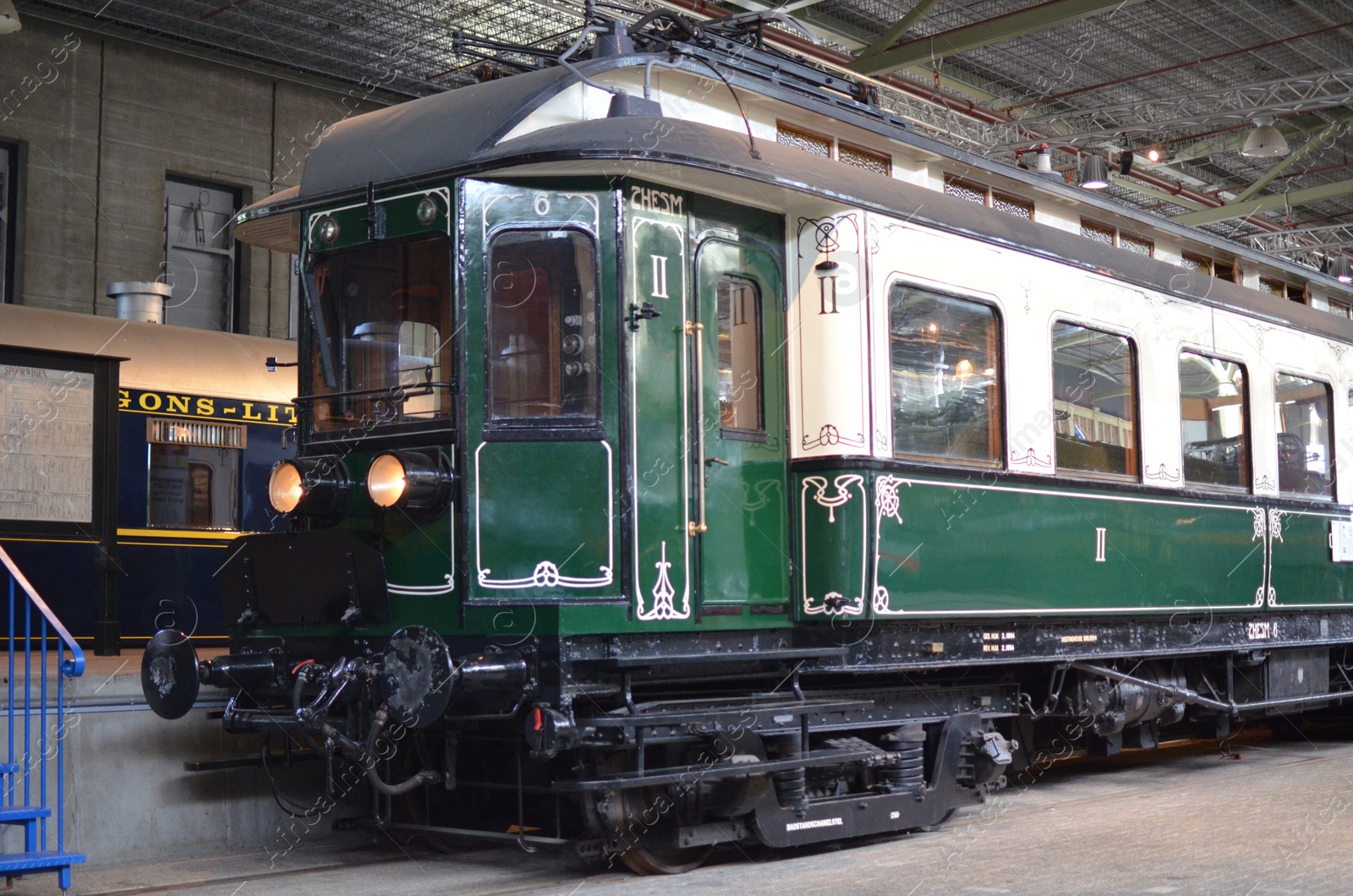 Photo of Utrecht, Netherlands - July 23, 2022: Electric trolley on display at Spoorwegmuseum