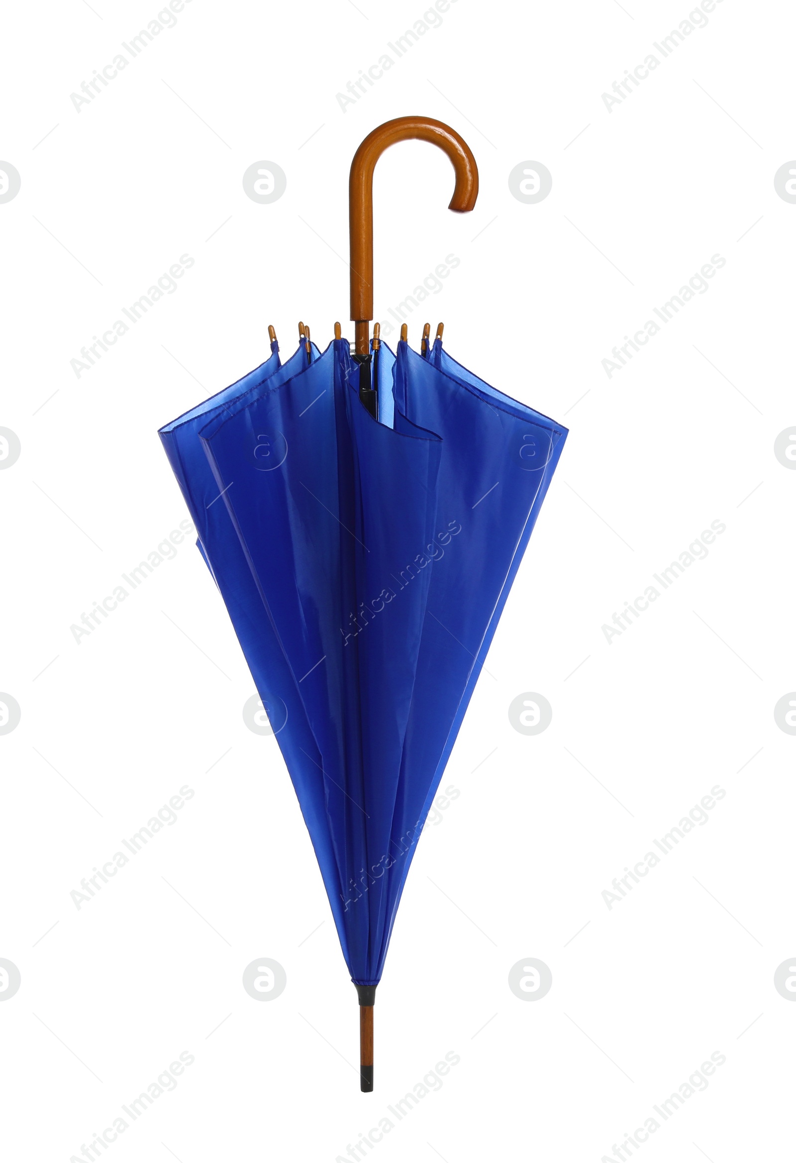 Photo of Beautiful umbrella on white background