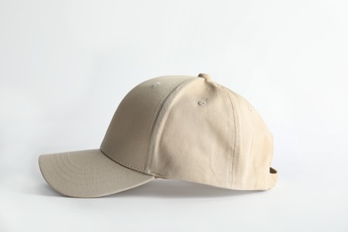 Photo of Baseball cap on white background. Mock up for design