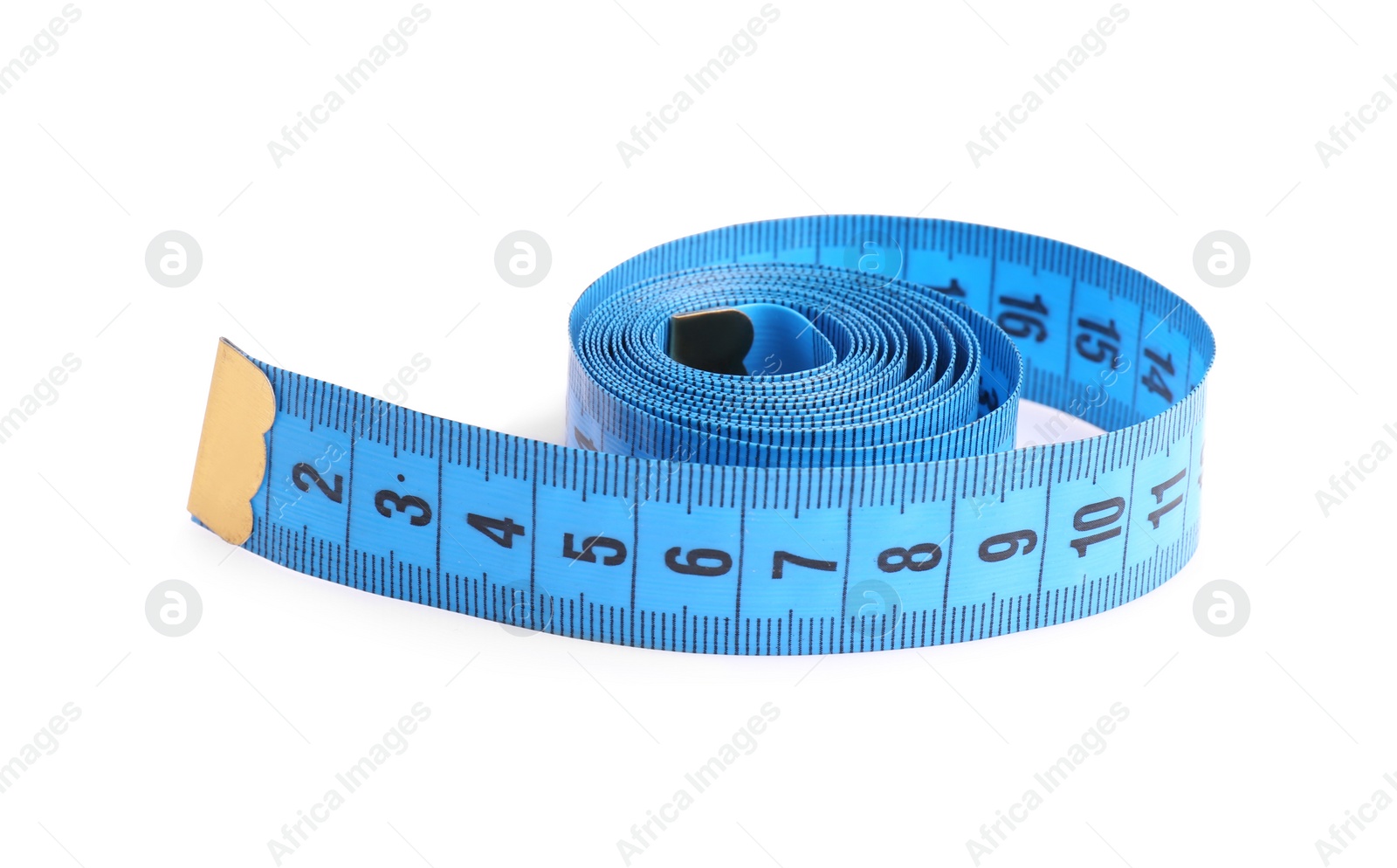 Photo of Measuring tape on white background