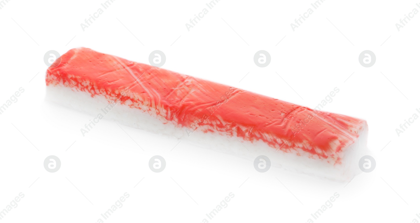 Photo of Fresh delicious crab stick isolated on white