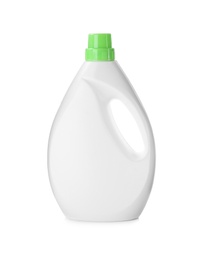 Bottle of detergent isolated on white. Cleaning supply