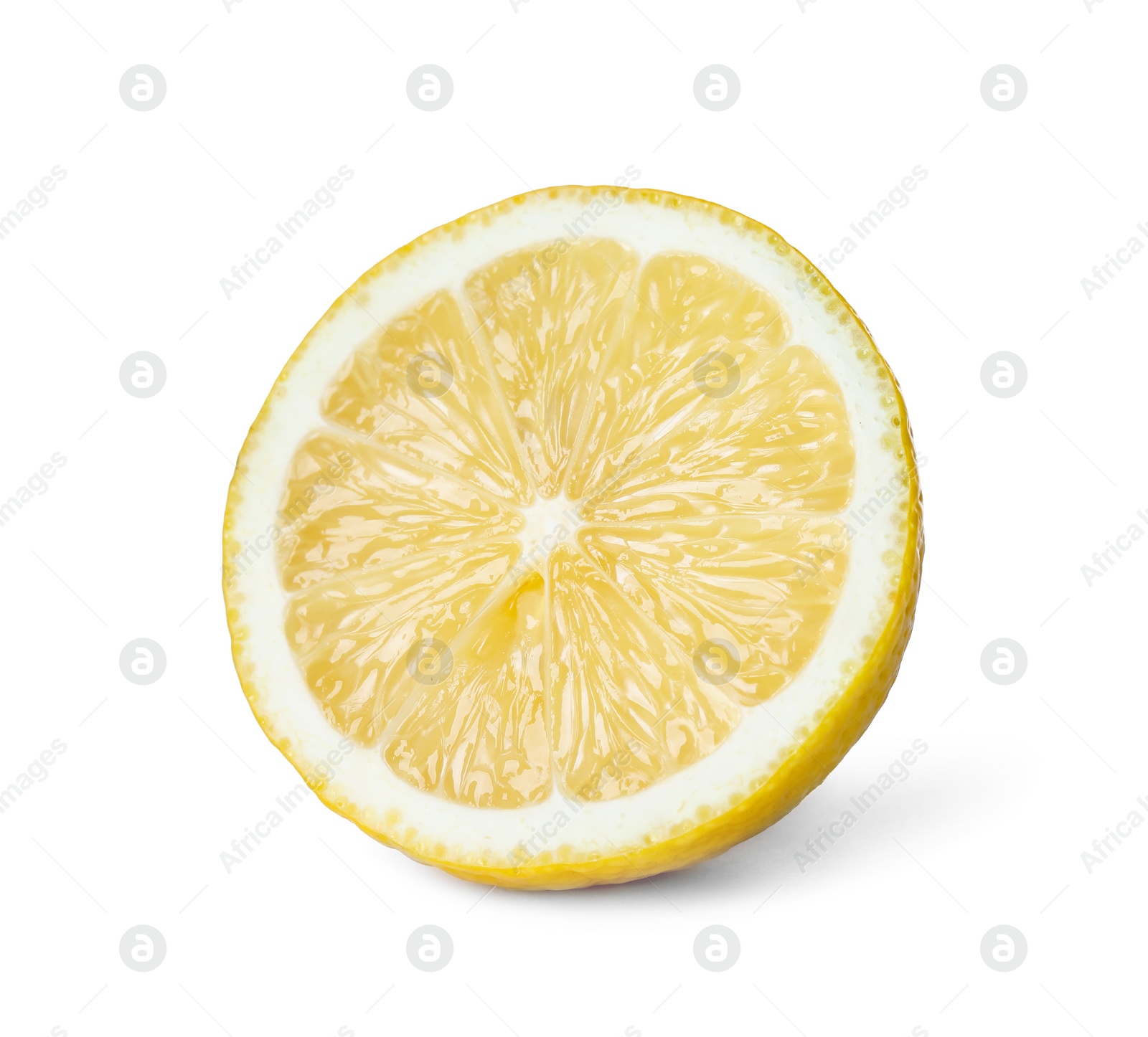 Photo of Half of fresh lemon isolated on white