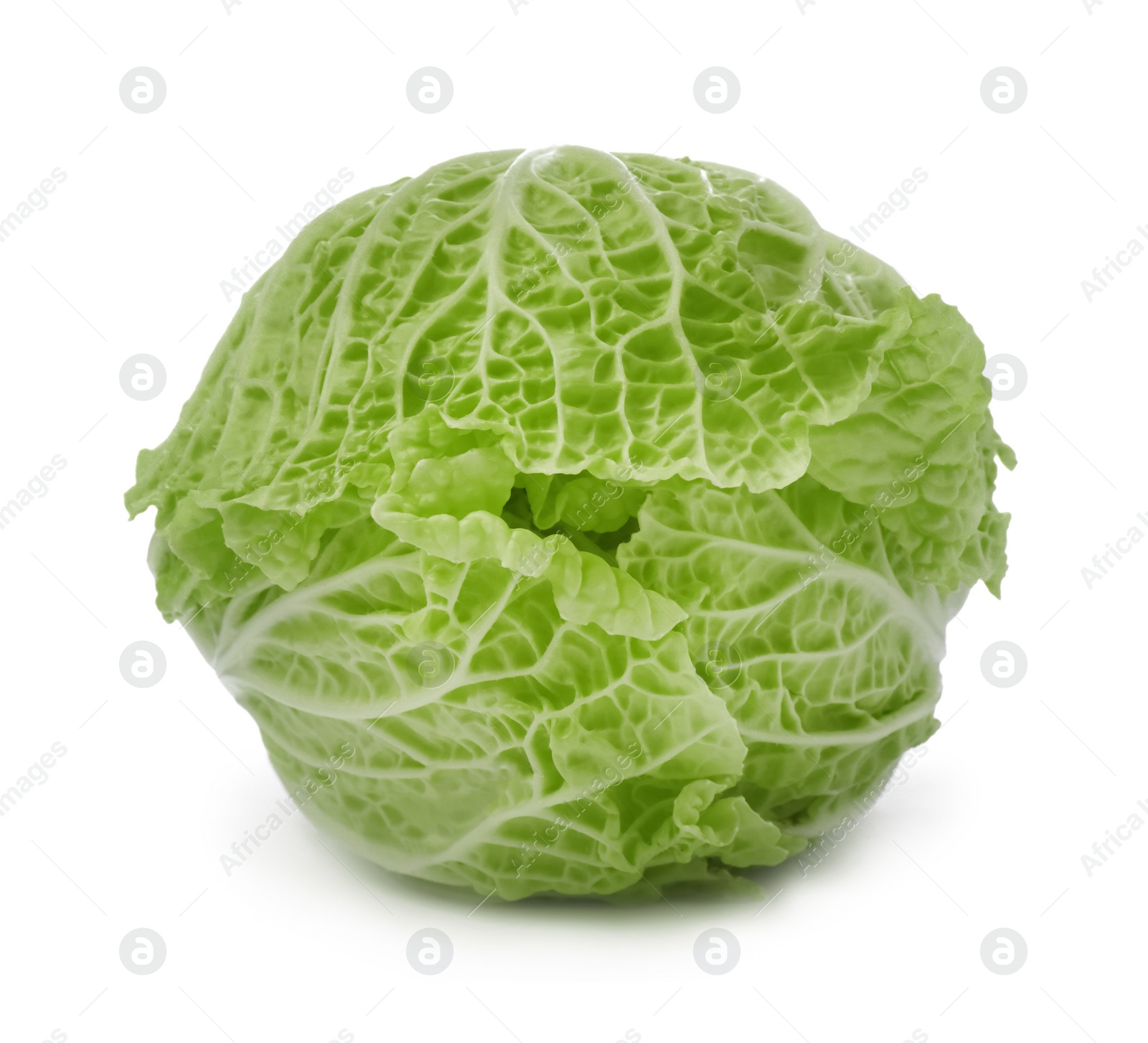 Photo of Fresh ripe Chinese cabbage on white background