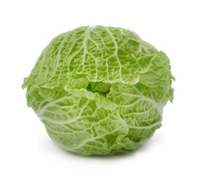 Fresh ripe Chinese cabbage on white background