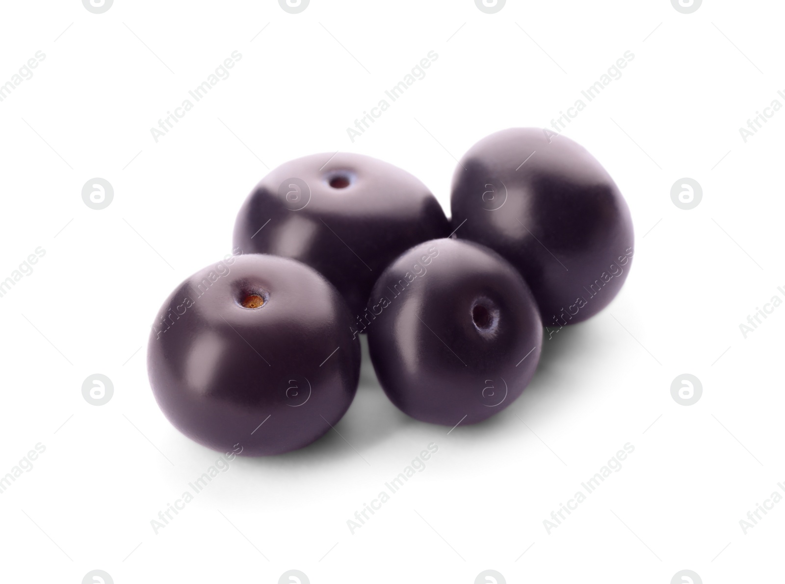 Photo of Fresh ripe acai berries isolated on white