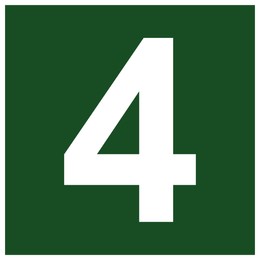 International Maritime Organization (IMO) sign, illustration. Number "4"