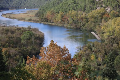 Picturesque view of beautiful river in mountains