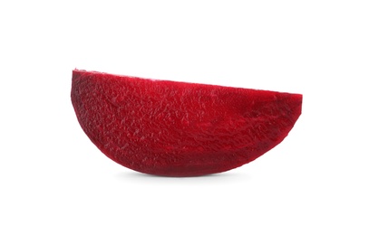 Piece of fresh red beet isolated on white